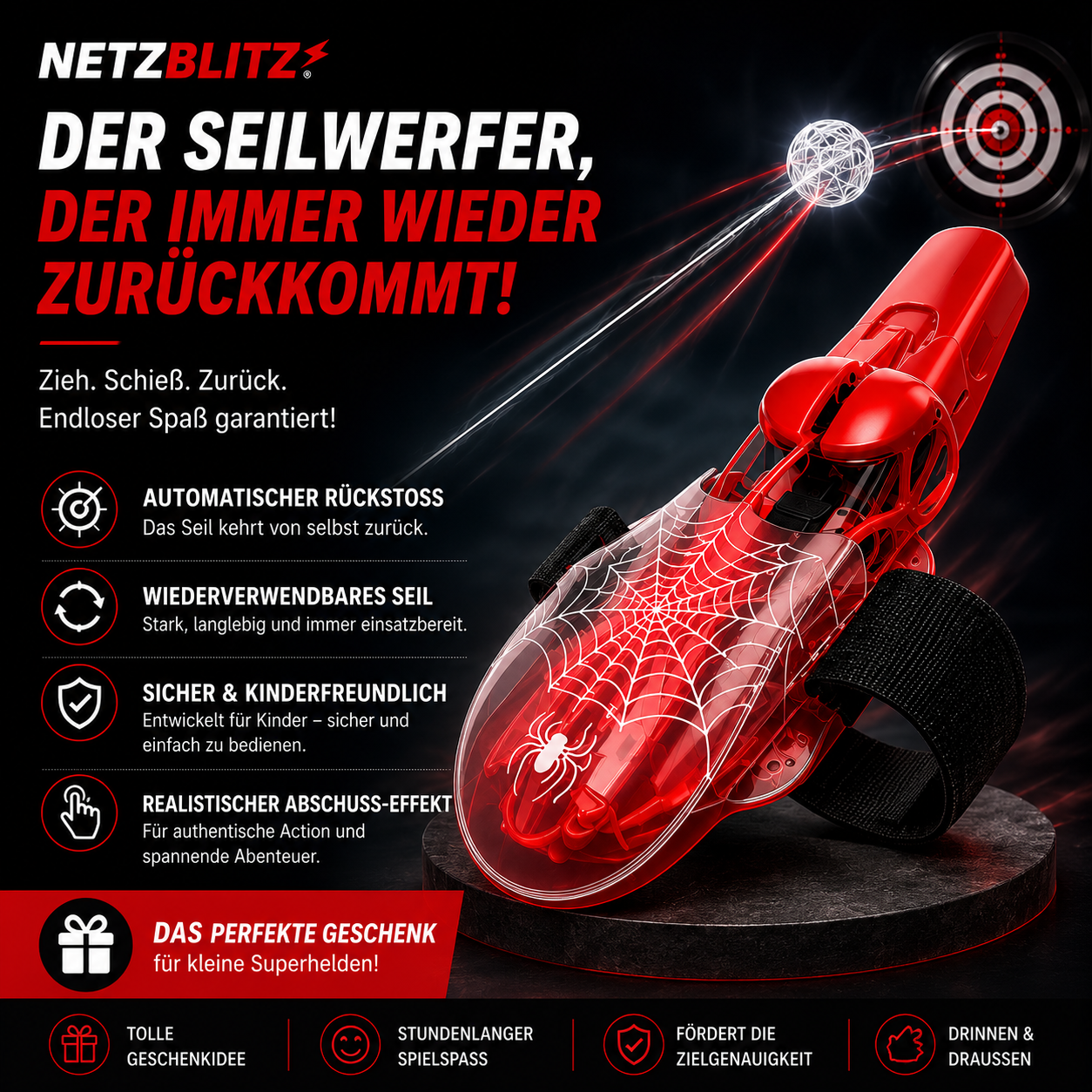 NetzBlitz – Automatischer Seilwerfer