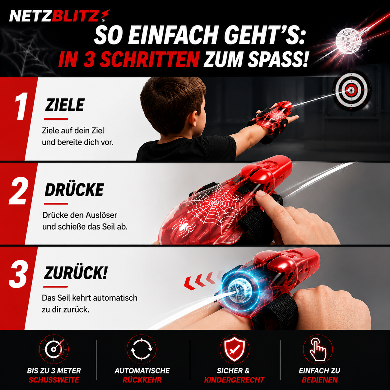 NetzBlitz – Automatischer Seilwerfer