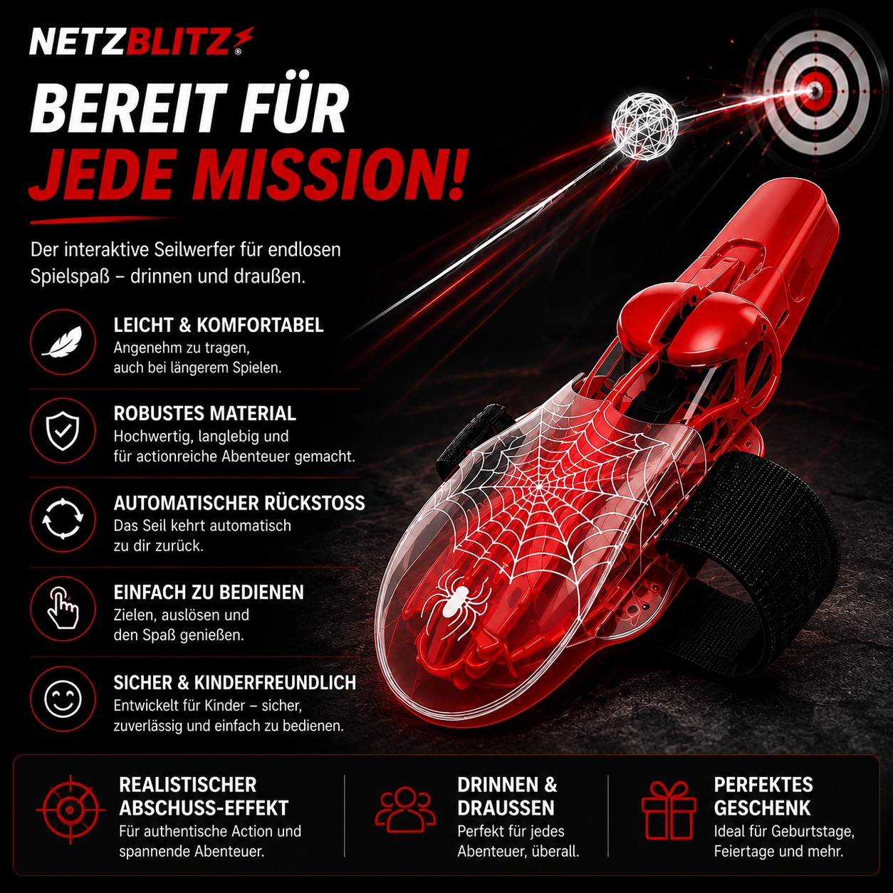 NetzBlitz – Automatischer Seilwerfer